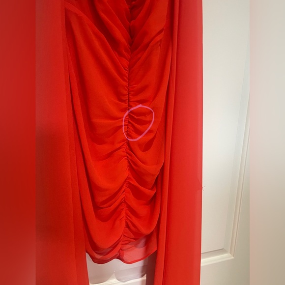 Revolve Vavonna Mini dress by Michael Costello in Red Orange | Size: Small - Picture 4 of 5